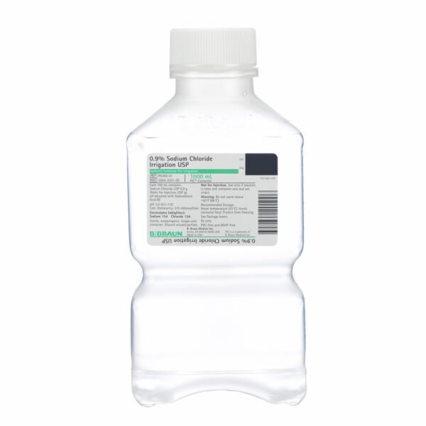 Normal Saline 1000ml 0.9% Sodium Chloride USP For Irrigation - Pack Of 6