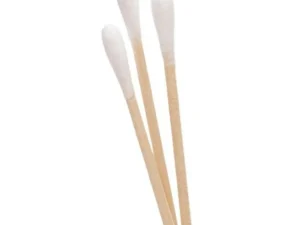 100 Pc Cotton Swab Applicator Q-tip Swabs 6" Wood Handle