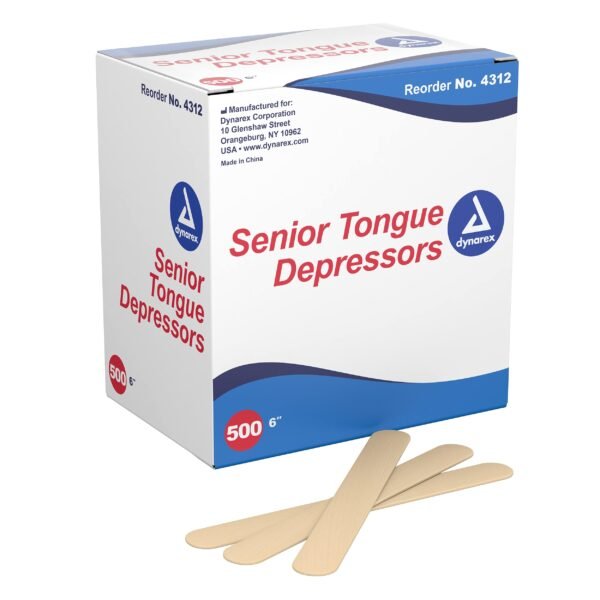 Senior Wood Tongue Depressors Large 6 Inches - 500 Pieces