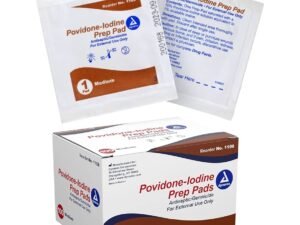 1000 Pads - 2.5" x 1.25" Wound Wipes - Povidone-Iodine Prep Pads