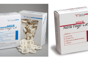Genuine Tech-Med Latex / Nitrile ( Latex Free ) Finger Cots All Size 144/Box