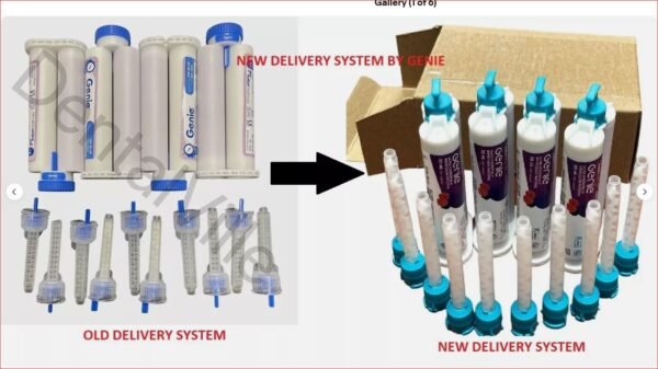 Genie Impression Material HEAVY BODY, RAPID SET, 4x50ml Cartridge + 10 Teal Mixing Tips