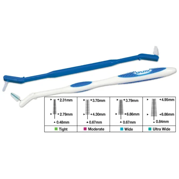 GUM Go-Betweens Proxabrush Refills Moderate ( 8 Pack of 2 pcs)