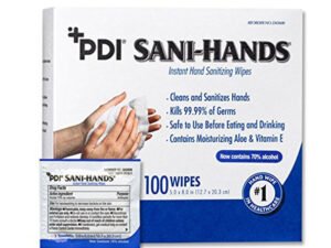 PDI Sani-Hands Hand Sanitizing Wipes, Case Pack Of 10- 100 / Box