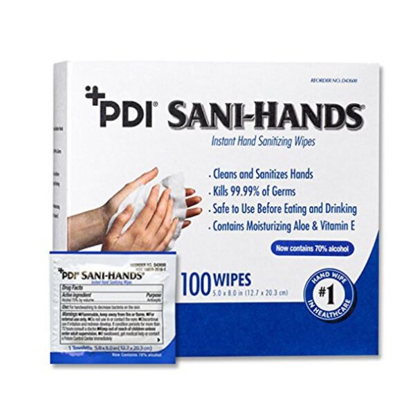 PDI Sani-Hands Hand Sanitizing Wipes, Case Pack Of 10- 100 / Box