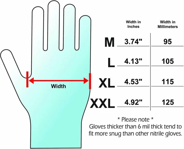 Dark Light Acrylo Nitrile 9 Mil Mechanic Gloves Medium - DLG675, 1 Box Of 100 - Image 3