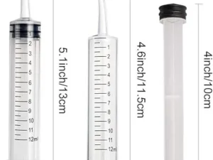 Disposable Curved tip Utility 12cc 12mm Syringe 50 pcs/box Dental / Vet / Medical