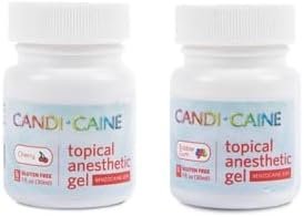 The Essentials Candi Caine, Topical Anesthetic Gel 2Pack, 1 oz, Bubble Gum Flavor and Cherry Flavor, 1 oz.