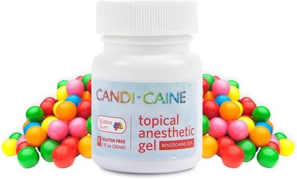 Dynamic Dental Candi Caine, Topical Anesthetic Gel, 1 oz, Bubble Gum Flavor