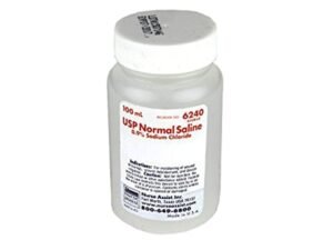 Sterile Saline 0.9% Chloride ( Normal Saline ) 100 ML Bottle.
