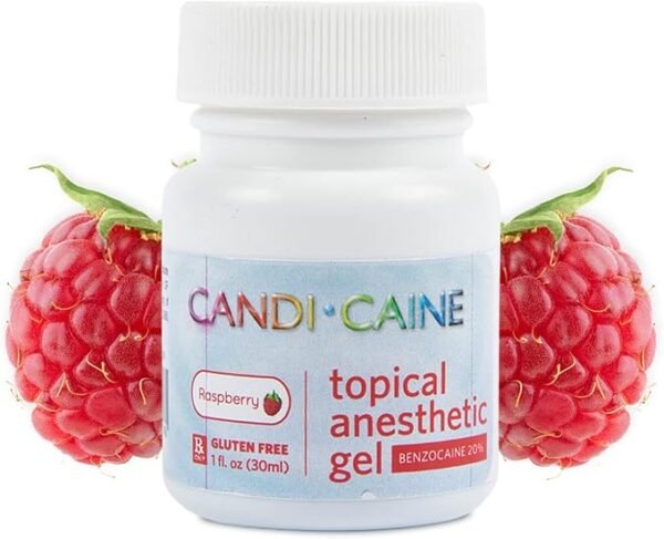 The Essentials Dynamic Dental Candi Caine, Topical Anesthetic Gel, 1 oz, Raspberry Flavor
