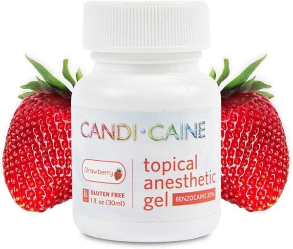 The Essentials Dynamic Dental Candi Caine, Topical Anesthetic Gel, 1 oz, Strawberry Flavor