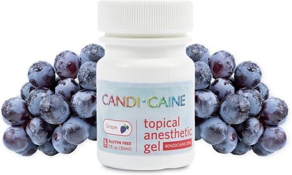 The Essentials Dynamic Dental Candi Caine, Topical Anesthetic Gel, 1 oz, Grape Gum Flavor