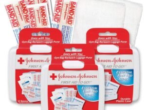 Johnson & Johnson First First Aid Kit Travel Size (Pack of 3 -- First Aid Kit for Car, Office, Purse)