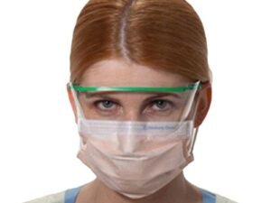Halyard Health 47107 Fluidshield Level 3 Procedure Mask, Pleat Style, Fog-Free, Non-Sterile, Orange (10 Boxes of 40, 400 Total)