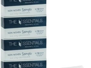 The Essentials 1000 Count Gauze Pads 4x4 - Soft 4-Ply Non Sterile Non Woven Dental Gauze Sponges - Esthetic Wipes - All Purpose Medical Gauze Squares for First Aid, Surgical, Wound Dressing, White