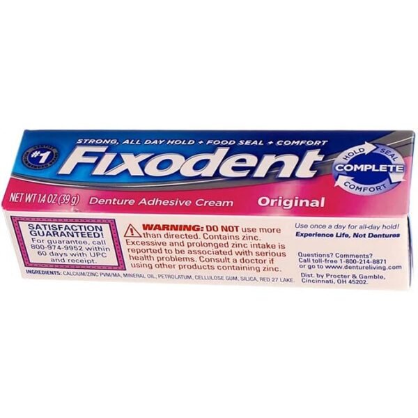 Fixodent Denture Adhesive Cream Original 1.40 oz (Pack of 3) - Image 5