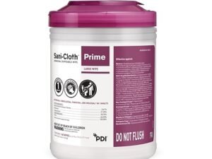 Sani-Cloth Prime Germicidal Wipe, Hospital Disinfection, 1-Minute Contact Time, Quat Alcohol, Durable Large 6" x 6.75" Wipes, 160/Canister