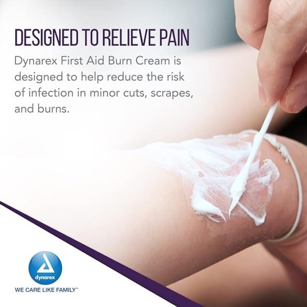Dynarex First Aid Burn Cream - Burn Ointment For Minor Cuts, Wounds, Burns - Single Dose Water-Based Formula with Benzalkonium Chloride - For Medical & Home Care - 0.9g Packets, Box of 144 - Image 3