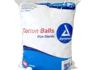 Dynarex 3169 Cotton Ball, Non-Sterile and Large Sized, Latex-Free, Pack of 1000