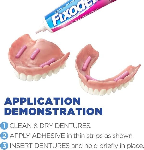 Fixodent Denture Adhesive Cream Original 0.75 oz (Pack of 3) - Image 4