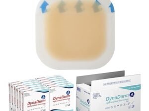 Dynarex DynaDerm Hydrocolloid Dressings, Sterile Moist Bandages Used for All Kinds of Wounds, 4" x 4", Thin & Latex-Free, Peel-Down Patches - 1 Case, 12 Boxes of 10 Dressings