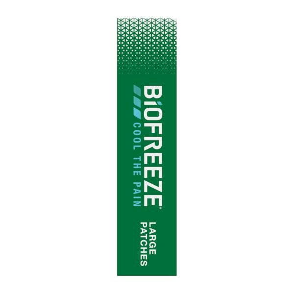 Biofreeze Large Pain Relief Patches, Menthol Pain Patches for Lower Back, Neck, Knee, & Shoulder, Comfortable & Flexible Fabric Stays in Place, FSA Eligible, 5 ct - Image 9