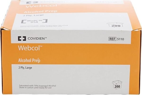 COVIDIEN 5110 Webcol Alcohol Prep, Sterile, Large, 2-ply (Pack of 200) - Image 3