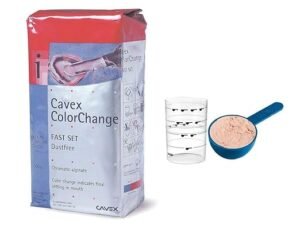 Cavex ColorChange Dental Alginate - Fast Set 500 Grams with Scoop and Measuring Cup