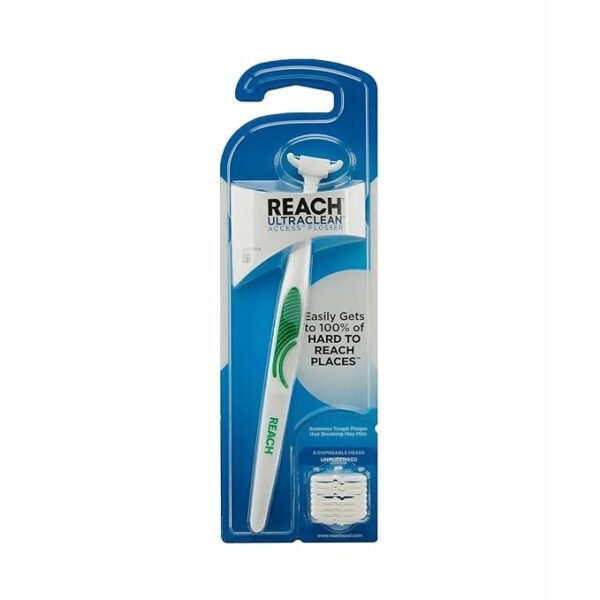REACH Ultraclean Access Flosser + 8 Refill Dental Flosser Heads, Oral Care and Hygiene (Pack of 2) - Image 2