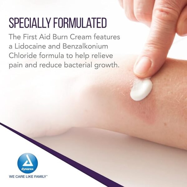 Dynarex First Aid Burn Cream - Burn Ointment For Minor Cuts, Wounds, Burns - Single Dose Water-Based Formula with Benzalkonium Chloride - For Medical & Home Care - 0.9g Packets, Box of 144 - Image 4