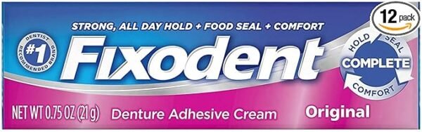 Fixodent Denture Adhesive Cream Original 0.75 oz (Pack of 3)