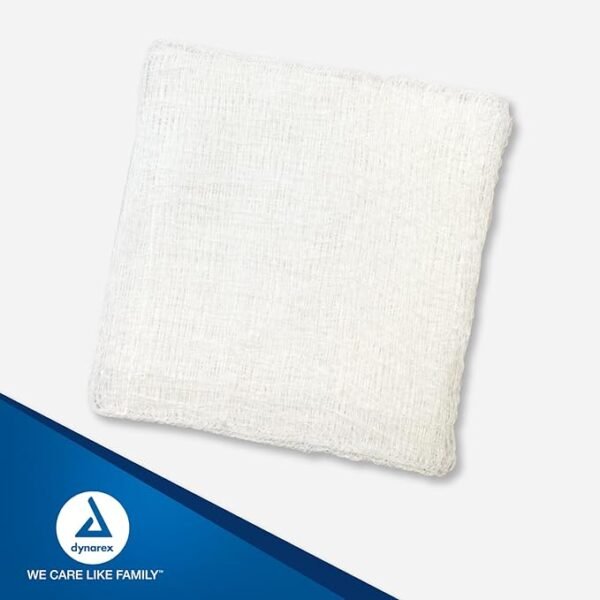 Dynarex Surgical Gauze Sponges- Absorbent Cotton Fabric With Folded Edges - Soft, Durable, Non-Sterile Dressing - 2x2", 8-Ply - Sleeve of 200 Sponges - Image 3