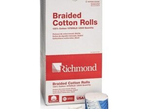 Richmond Dental & Medical 200206 1.5", Medium Braided Cotton Roll, Sterile (Pack of 2000)
