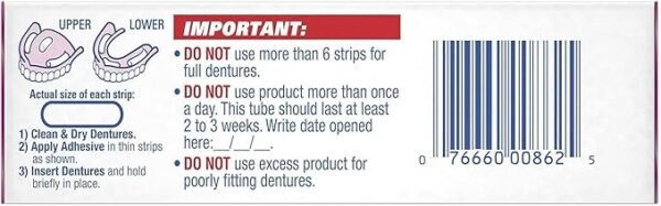 Fixodent Denture Adhesive Cream Original 0.75 oz (Pack of 3) - Image 2