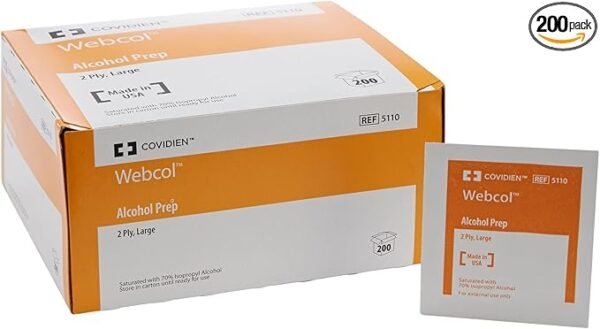 COVIDIEN 5110 Webcol Alcohol Prep, Sterile, Large, 2-ply (Pack of 200)