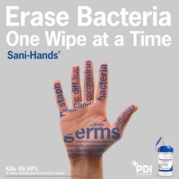 Sani-Hands Hand Sanitizer Wipes 100 Packets Per Box - Image 3