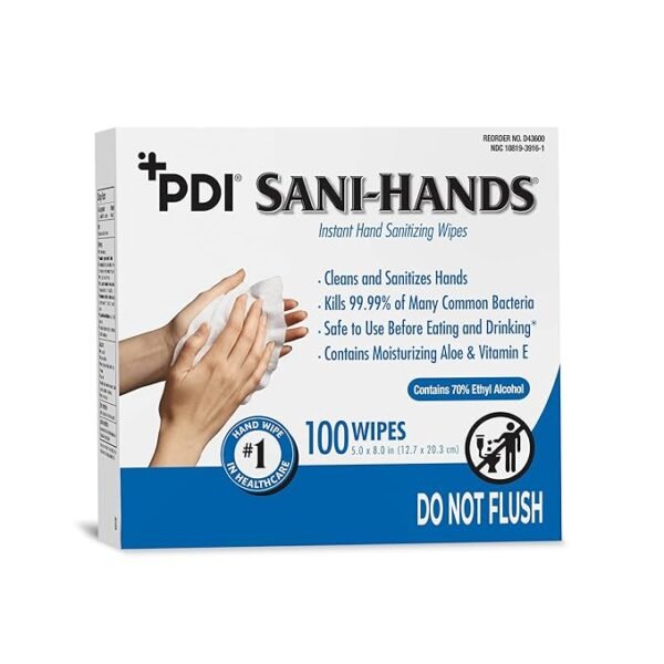 Sani-Hands Hand Sanitizer Wipes 100 Packets Per Box - Image 4