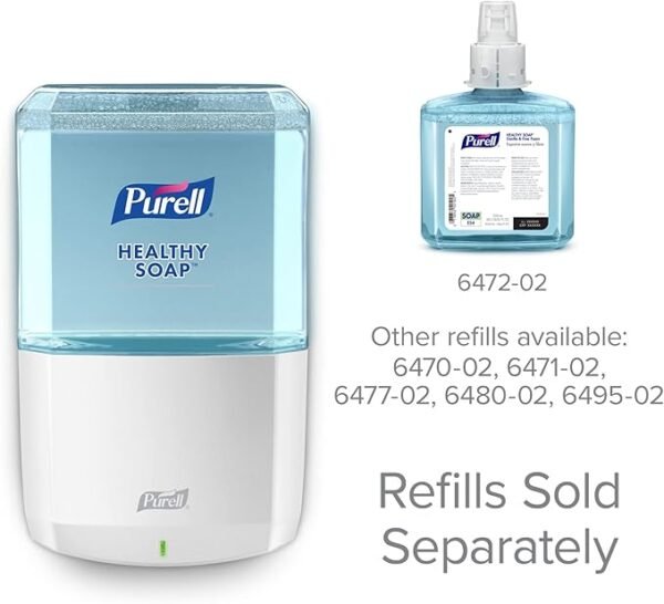 PURELL ES6 Automatic Hand Soap Dispenser, White, Compatible with 1200 mL PURELL ES6 Hand Soap Refills (Pack of 1) - 6430-01 - Manufactured by GOJO, Inc. - Image 5