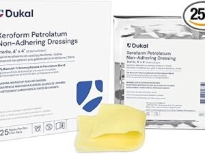 Dukal 215 Xeroform Petrolatum Gauze, Sterile, 4" x 4", Pack of 25