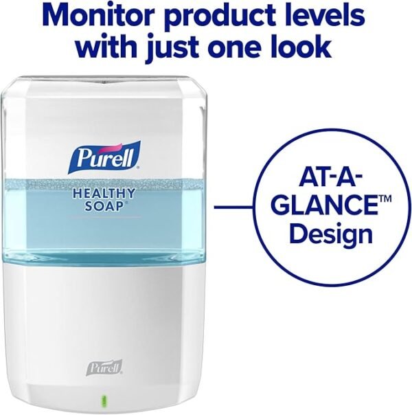 PURELL ES6 Automatic Hand Soap Dispenser, White, Compatible with 1200 mL PURELL ES6 Hand Soap Refills (Pack of 1) - 6430-01 - Manufactured by GOJO, Inc. - Image 4