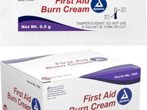 Dynarex First Aid Burn Cream - Burn Ointment For Minor Cuts, Wounds, Burns - Single Dose Water-Based Formula with Benzalkonium Chloride - For Medical & Home Care - 0.9g Packets, Box of 144