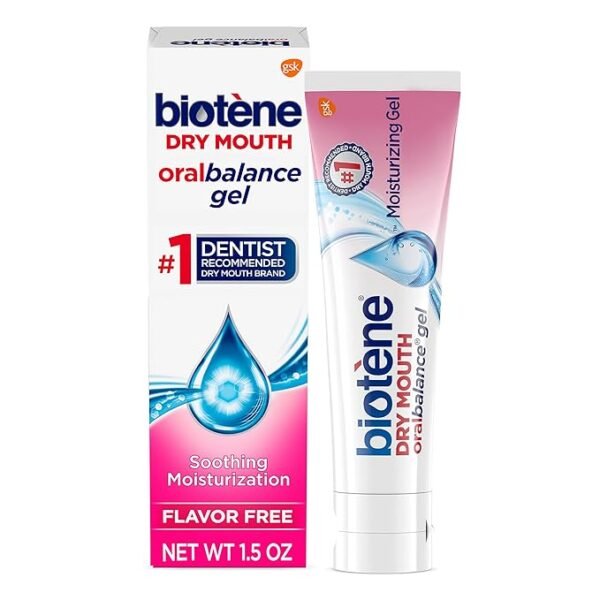 Biotene Oral Balance Moisturizing Gel, Alcohol Free Gel and Dry Mouth Gel, Flavor Free, 1.5 Oz