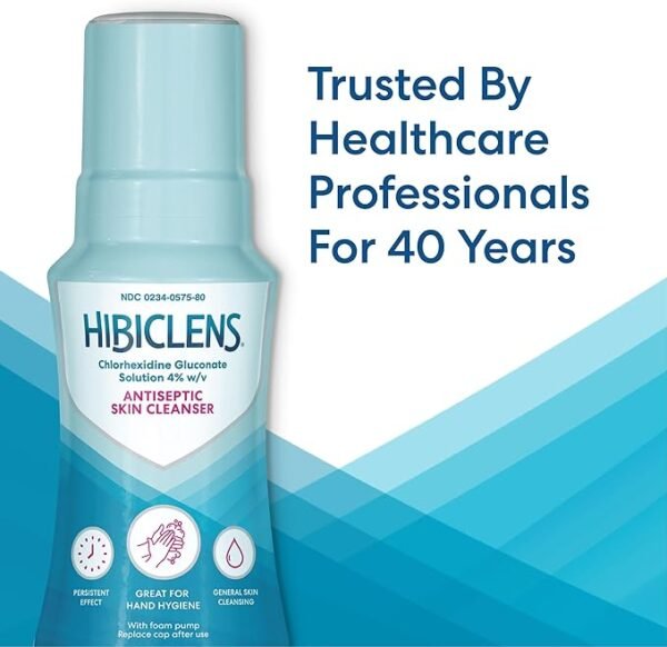 Hibiclens – Antimicrobial and Antiseptic Soap and Skin Cleanser – 8 oz with Foaming Pump – for Home and Hospital – 4% CHG - Image 7