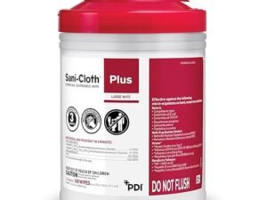 Sani-Cloth Plus Germicidal Wipes, Hospital-Grade Surface Disinfecting Wipes, Large, 6" x 6.75", 160 Wipes