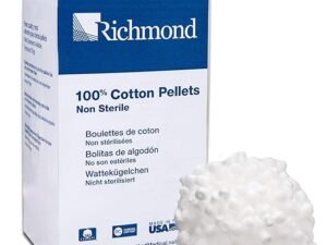 Richmond Dental 100107 Cotton Pellets, Size 2, 7/32" Diameter