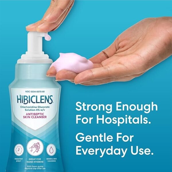Hibiclens – Antimicrobial and Antiseptic Soap and Skin Cleanser – 8 oz with Foaming Pump – for Home and Hospital – 4% CHG - Image 10