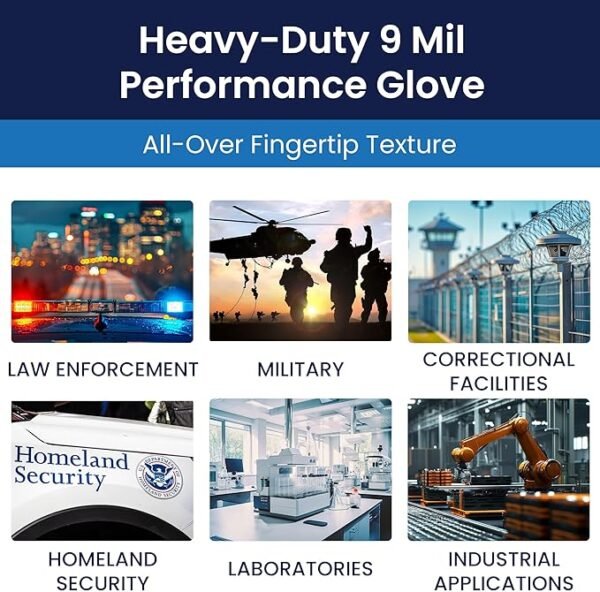 Adenna Dark Light Disposable Nitrile Gloves – 9 Mil, Heavy Duty Work Rubber Glove, Non-Latex & Powder Free, Black - Image 6