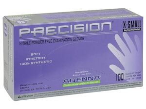 Adenna PCS770 Precision 4 mil Powder-Free Nitrile Exam Gloves, Medical Grade, Blue-Violet, X-Small, Box of 100