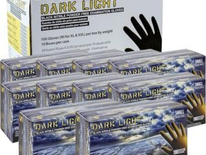 Adenna Dark Light Disposable Nitrile Gloves – 9 Mil, Heavy Duty Work Rubber Glove, Non-Latex & Powder Free, Black